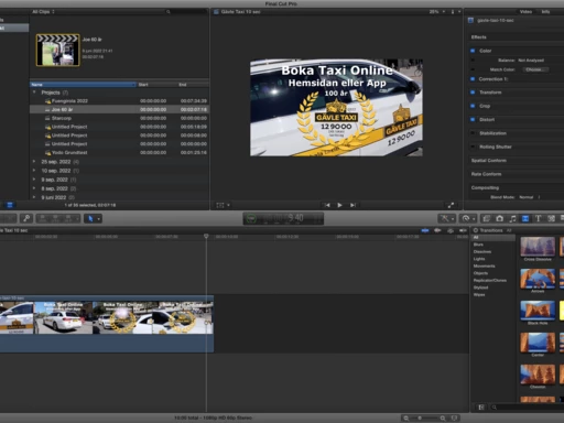 Använda Project, Event och Library i Final Cut Pro